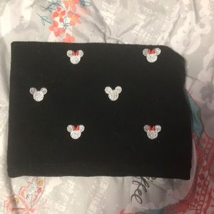 Black Mickey Mouse and Minnie Mouse scarf